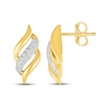 Thumbnail Image 3 of Diamond Flame-Shaped Stud Earrings 1/6 ct tw 10K Yellow Gold
