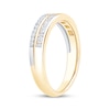 Thumbnail Image 2 of Now + Forever Baguette & Round-Cut Diamond Two-Row Anniversary Ring 3/8 ct tw 10K Two-Tone Gold