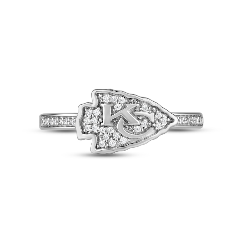 Main Image 2 of True Fans Kansas City Chiefs 1/15 ct tw Diamond Ring Sterling Silver