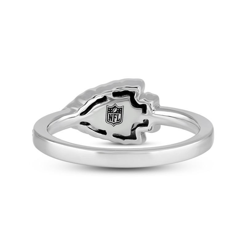 Main Image 3 of True Fans Kansas City Chiefs 1/15 ct tw Diamond Ring Sterling Silver