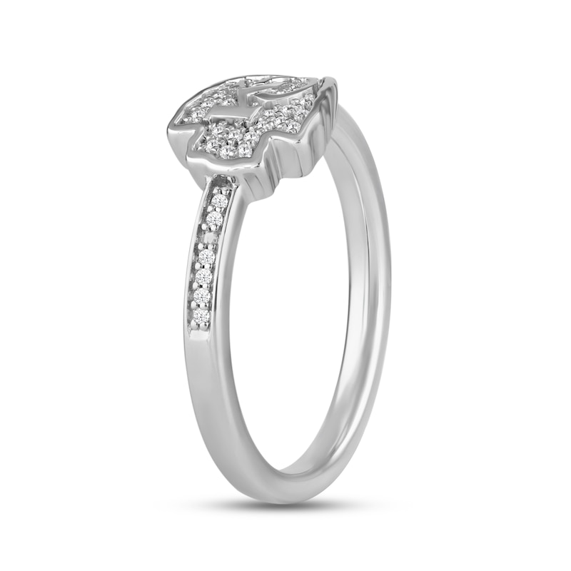 Main Image 5 of True Fans Kansas City Chiefs 1/15 ct tw Diamond Ring Sterling Silver
