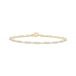 Diamond Trios Bracelet 1 ct tw 10K Yellow Gold 7.25"