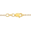Thumbnail Image 4 of Black Spinel & White Lab-Created Sapphire Clover Necklace 10K Yellow Gold 18"