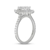 Thumbnail Image 2 of Neil Lane Artistry Pear-Shaped Lab-Grown Diamond Double Halo Engagement Ring 2-1/2 ct tw 14K White Gold