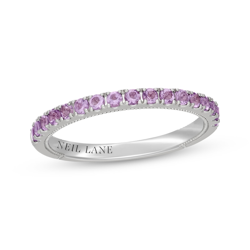 Main Image 1 of Neil Lane Purple Quartz Wedding Band 14K White Gold