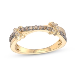 Le Vian Kiss Collection Diamond Crossover Ring 1/3 ct tw 14K Honey Gold
