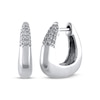 Thumbnail Image 1 of STUDIO BY KAY Diamond Pavé Hoop Earrings 1/5 ct tw Sterling Silver