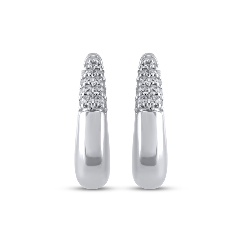 Main Image 2 of STUDIO BY KAY Diamond Pavé Hoop Earrings 1/5 ct tw Sterling Silver