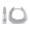 Thumbnail Image 3 of STUDIO BY KAY Diamond Pavé Hoop Earrings 1/5 ct tw Sterling Silver