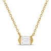Thumbnail Image 1 of STUDIO BY KAY Baguette-Cut Multi-Diamond Necklace 1/10 ct tw 24K Yellow Gold Vermeil Sterling Silver 18"