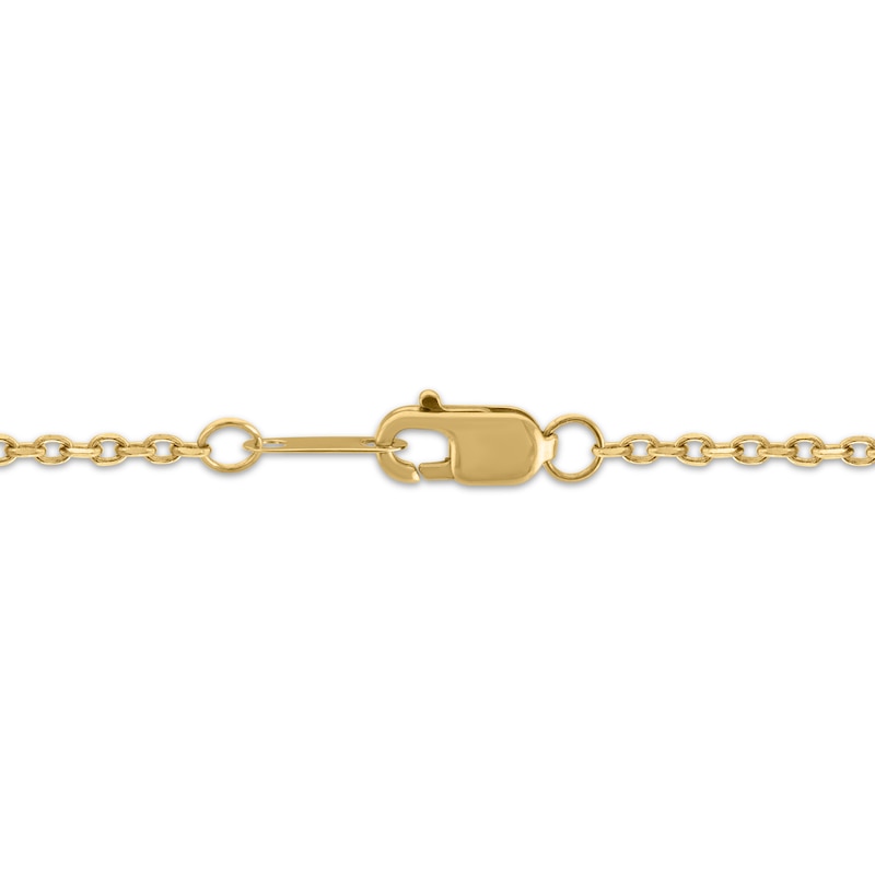 Main Image 4 of STUDIO BY KAY Baguette-Cut Multi-Diamond Necklace 1/10 ct tw 24K Yellow Gold Vermeil Sterling Silver 18"