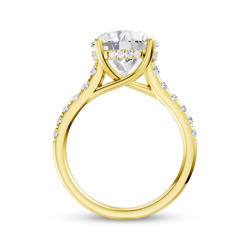 Main Image 3 of KAY Signature Collection Round-Cut Hidden Halo Engagement Ring 4-1/2 ct tw 14K Yellow Gold