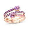 Thumbnail Image 1 of Le Vian Good Karma Pear-Shaped Amethyst & Pink Sapphire Ring 14K Strawberry Gold
