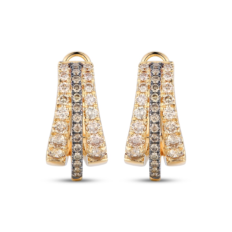 Main Image 2 of Le Vian Good Karma Diamond Split Hoop Earrings 7/8 ct tw 14K Honey Gold