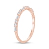 Thumbnail Image 2 of Lab-Grown Diamonds Round & Baguette-Cut Anniversary Ring 1/3 ct tw 10K Rose Gold