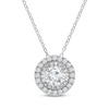 Thumbnail Image 1 of Radiant Reflections Diamond Halo Necklace 1/2 ct tw 10K White Gold (I/I2)