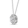 Thumbnail Image 2 of Radiant Reflections Diamond Halo Necklace 1/2 ct tw 10K White Gold (I/I2)