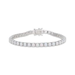 STUDIO BY KAY Lab-Created Opal Tennis Bracelet Sterling Silver 7.25"