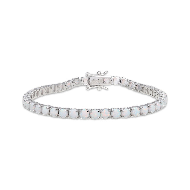 Main Image 1 of STUDIO BY KAY Lab-Created Opal Tennis Bracelet Sterling Silver 7.25"