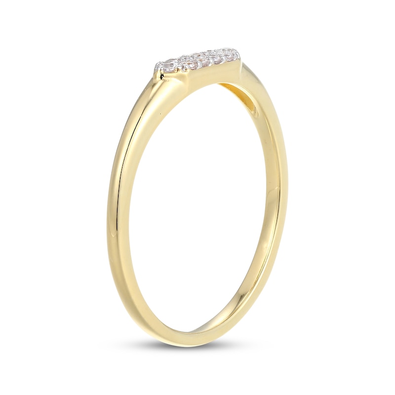 Main Image 2 of STUDIO BY KAY Lab-Grown Diamond Signet Ring 1/10 ct tw 24K Yellow Gold Vermeil Sterling Silver