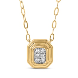 STUDIO BY KAY Lab-Grown Diamond Pavé Necklace 1/10 ct tw 24K Yellow Gold Vermeil Sterling Silver 18"
