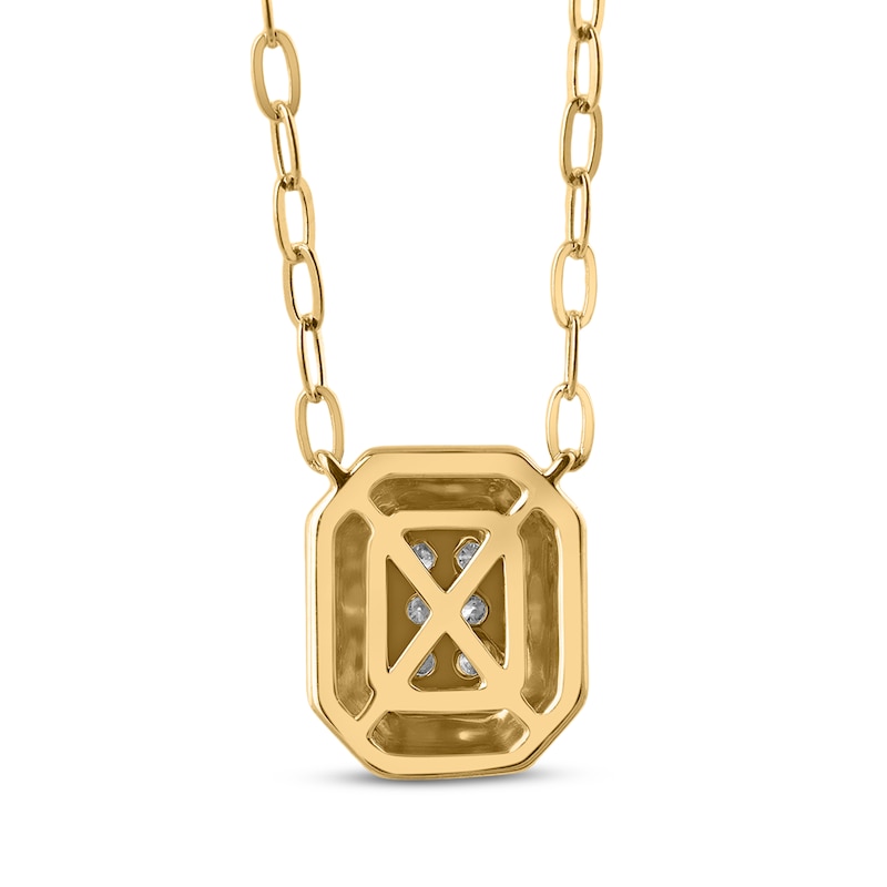 Main Image 3 of STUDIO BY KAY Lab-Grown Diamond Pavé Necklace 1/10 ct tw 24K Yellow Gold Vermeil Sterling Silver 18"