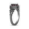 Thumbnail Image 2 of Disney Treasures The Nightmare Before Christmas Lab-Created Alexandrite & Diamond Ring 1/8 ct tw Black Rhodium-Plated Sterling Silver