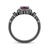 Thumbnail Image 3 of Disney Treasures The Nightmare Before Christmas Lab-Created Alexandrite & Diamond Ring 1/8 ct tw Black Rhodium-Plated Sterling Silver
