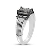 Thumbnail Image 2 of Disney Treasures The Nightmare Before Christmas Octagon-Cut Black Quartz & Diamond Ring 1/20 ct tw Sterling Silver