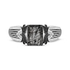 Thumbnail Image 4 of Disney Treasures The Nightmare Before Christmas Octagon-Cut Black Quartz & Diamond Ring 1/20 ct tw Sterling Silver