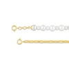 Thumbnail Image 3 of STUDIO BY KAY Cultured Freshwater Pearl & Paperclip Chain Choker Necklace 24K Yellow Gold Vermeil Sterling Silver 15"
