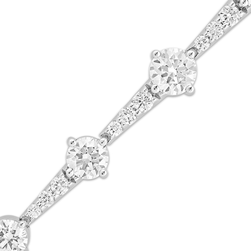 Main Image 2 of Milestones Diamond Station Bracelet 2 ct tw 10K White Gold 7.25"