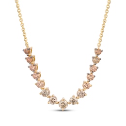 Le Vian Desert Diamonds Chocolate Ombré Necklace 1 ct tw 14K Honey Gold 19"