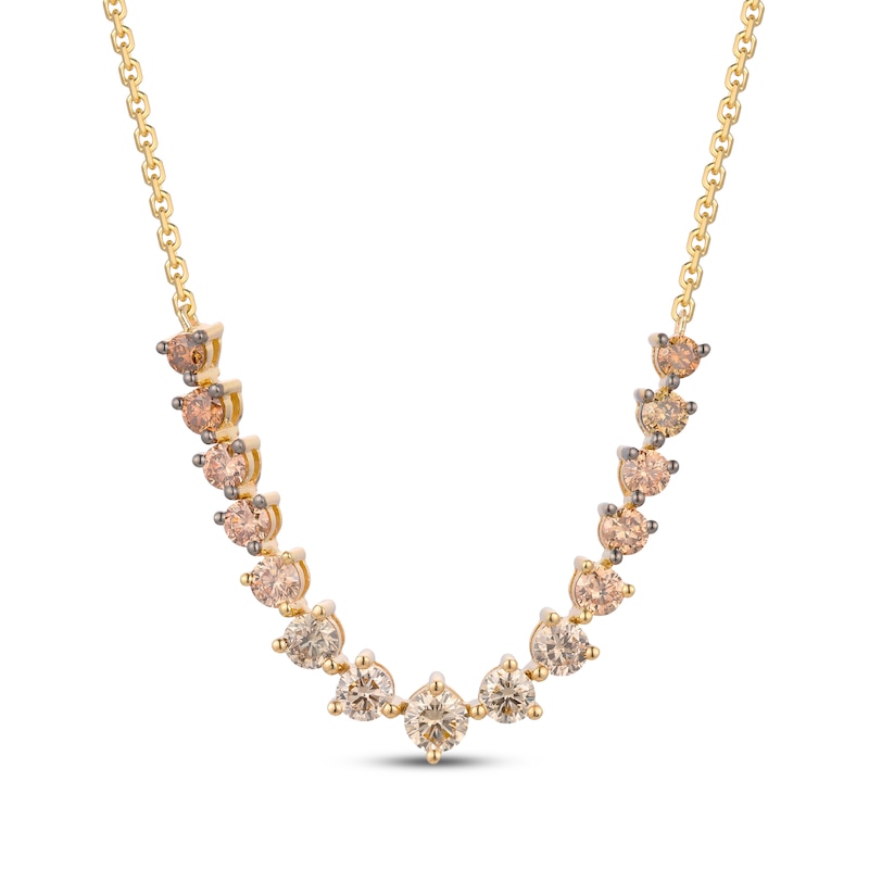 Main Image 1 of Le Vian Desert Diamonds Chocolate Ombré Necklace 1 ct tw 14K Honey Gold 19"