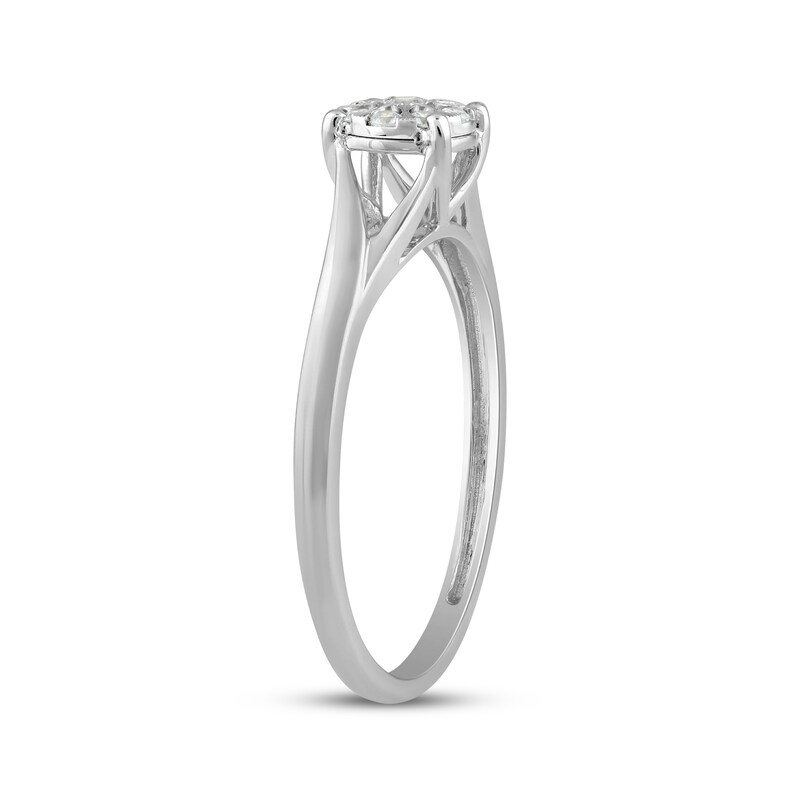 Main Image 2 of Multi-Diamond Promise Ring 1/10 ct tw 10K White Gold