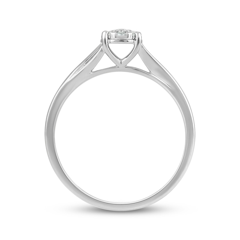 Main Image 4 of Multi-Diamond Promise Ring 1/10 ct tw 10K White Gold