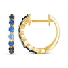 Thumbnail Image 3 of Le Vian Denim Ombré Sapphire Hoop Earrings 14K Honey Gold