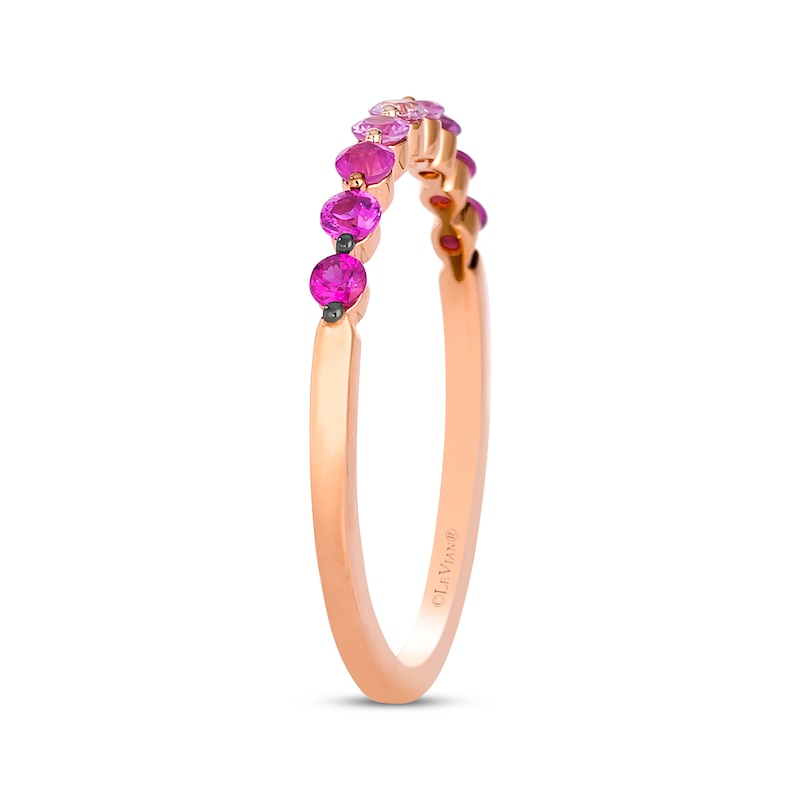 Main Image 2 of Le Vian Strawberry Ombré Sapphire Ring 14K Strawberry Gold