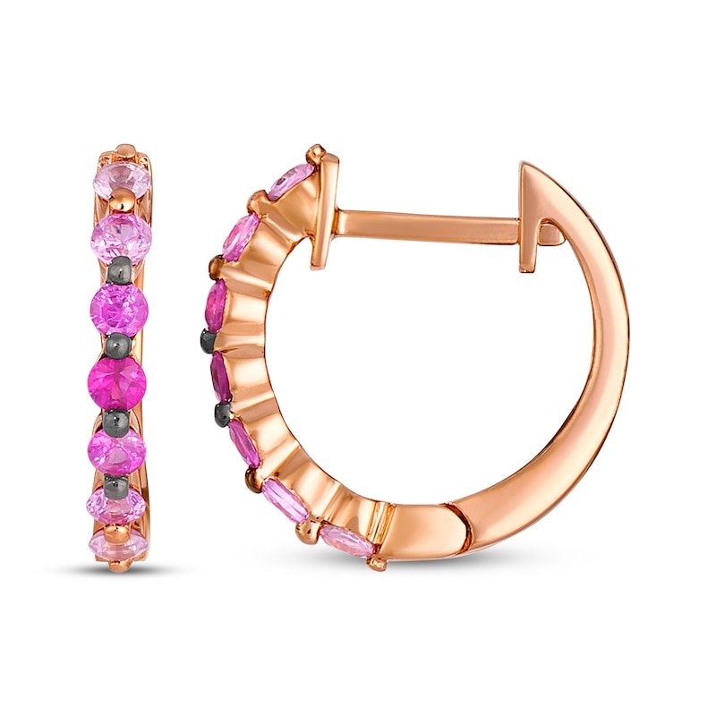Main Image 3 of Le Vian Strawberry Ombré Hoop Earrings 14K Strawberry Gold