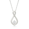 Thumbnail Image 1 of KAY Lab-Grown Diamonds Infinity Swirl Necklace 1/20 ct tw Sterling Silver