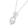 Thumbnail Image 2 of KAY Lab-Grown Diamonds Infinity Swirl Necklace 1/20 ct tw Sterling Silver