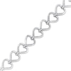 Thumbnail Image 3 of KAY Lab-Grown Diamonds Repeating Heart Link Bracelet 1/4 ct tw Sterling Silver 7"