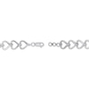 Thumbnail Image 4 of KAY Lab-Grown Diamonds Repeating Heart Link Bracelet 1/4 ct tw Sterling Silver 7"