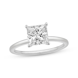 Now + Forever Lab-Grown Diamonds Princess-Cut Solitaire Engagement Ring 1 ct tw 14K White Gold (F/SI2)