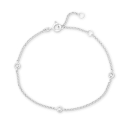 Rocksbox The Parker Lab-Grown Diamond Station Bracelet 1/4 ct tw Sterling Silver 8"