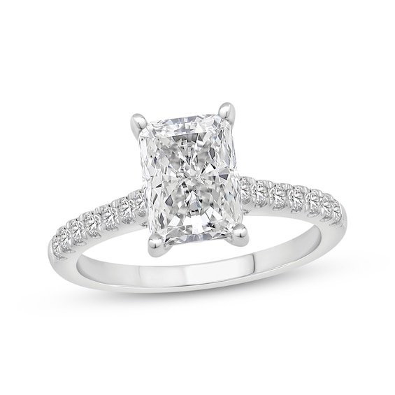 Now + Forever Lab-Grown Diamonds Certified Radiant-Cut Engagement Ring 2-1/4 ct tw 14K White Gold
