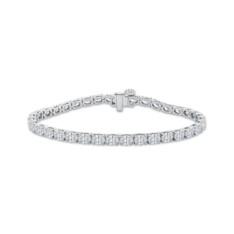 Main Image 1 of KAY Lab-Grown Diamonds Certified Oval-Cut Tennis Bracelet 8 ct tw 10K White Gold 7"