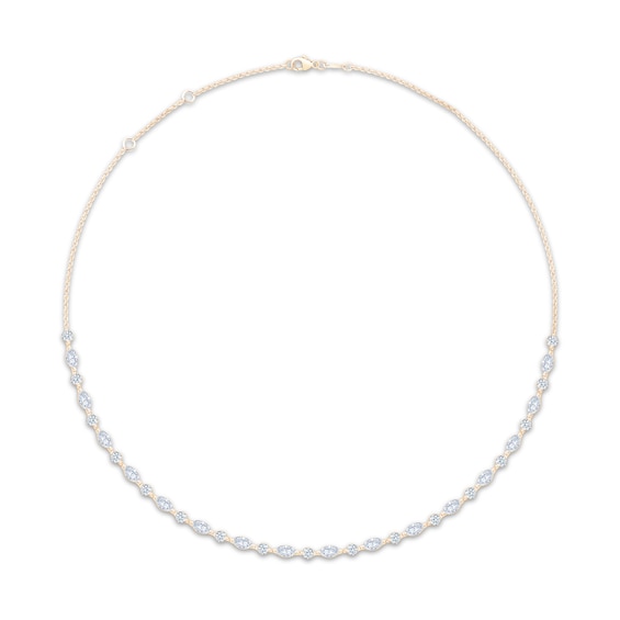 Neil Lane Artistry Marquise & Round-Cut Certified Lab-Grown Diamond Necklace 4 ct tw 14K Yellow Gold 18"