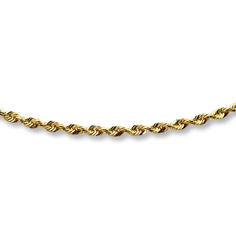 Main Image 1 of Rope Chain Necklace Solid 14K Yellow Gold 18&quot;