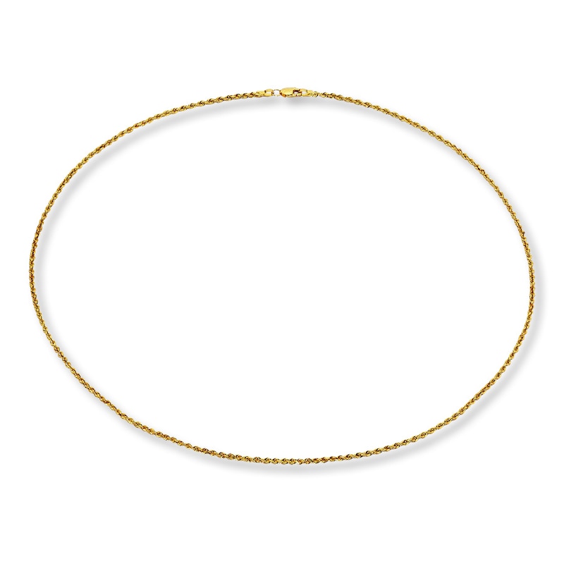 Main Image 2 of Rope Chain Necklace Solid 14K Yellow Gold 18&quot;
